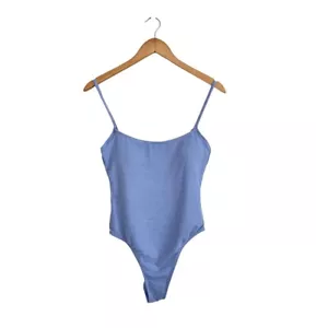Topshop Textured One Piece Swimsuit Sz 8 Purple Pads Lined - Picture 1 of 10