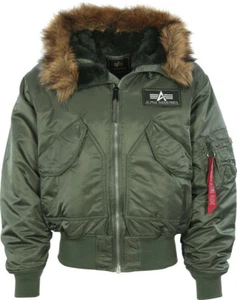 Alpha Industries 45P Hooded Sage Green - Picture 1 of 12