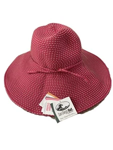 ❤️Bellissimo cappello San Diego Co. Nuovo con etichette Cappello rosa fiocco poliestere taglia unica - Foto 1 di 11