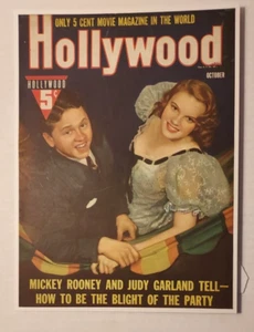 Mickey Rooney and Judy Garland Repro 8.5 x 11 " stand up Hollywood Magazine - Imagen 1 de 2