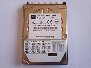 Toshiba Hard Disk 2,5" IDE ATA MK6414MAP HDD2144 6.5GB 1MB CACHE made in Japan - Afbeelding 1 van 3