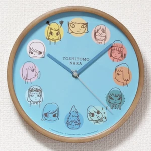 LAMMFROMM Yoshitomo Nara Wanduhr Y.N. UHR Siebdruck Glas JAPAN NEU - Bild 1 von 12