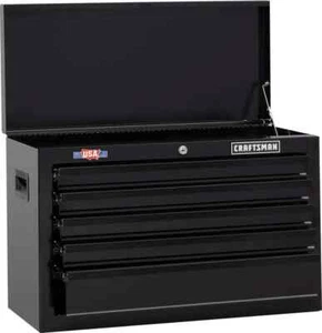 CRAFTSMAN 1000 Series 5-Drawer Ball-bearing Steel Tool Chest Black Storage Stack - Picture 1 of 6