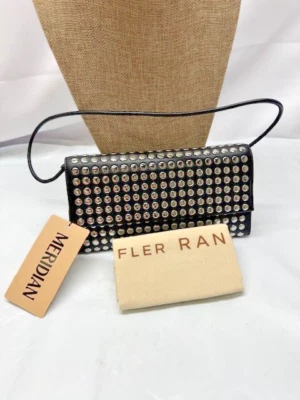 Bolso de Hombro Loeffler Randall Charlee Cuero Negro/Plateado con Bolsa para el Polvo*Nuevo Foto 1 de 4