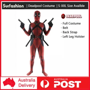 Full Body Deadpool Avengers Cosplay Costume Jumpsuit Outlet with Accessories