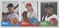 2012 Topps Heritage Boxloader Ad Panel Jose Tabata Bronson Arroyo Cameron Maybin