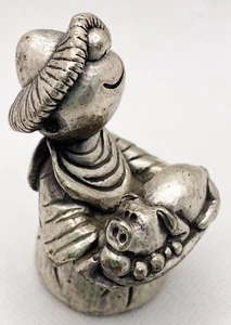 Peltro Italia Peltre Navidad Acción de Gracias Cerdo Fiesta Figura Por AG Siligato - Imagen 1 de 7