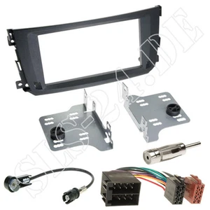 Smart ForTwo Facelift Doppel-DIN Autoradio Einbauset Radioblende Iso KFZ Adapter - Picture 1 of 1