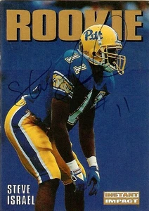 Steve Israel 1992 Skybox #337 autógrafo firmado a mano Los Angeles Rams - Imagen 1 de 1