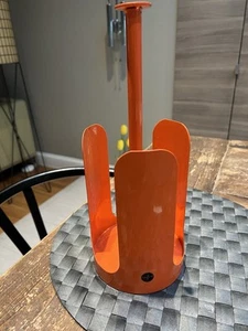 Sagaform Paper Towel Holder Orange Enamel Steel - Sweden - Picture 1 of 7