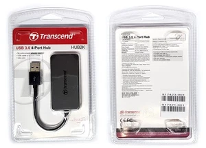 USB 3.0 Hub Transcend 4x Port USB-Hub Ultraslim schwarz HUB2K - Bild 1 von 1