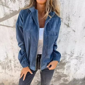 Solid color jacket women's coat women - Picture 1 of 23