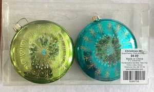 2 en caja básicos bonitos como un pavo real a prueba de roturas ORNAMENTOS hobby lobby - Imagen 1 de 2