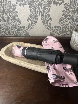 Paraguas tractor rosa American Farm Company Country Farm Life regalo - NUEVO Foto 1 de 4