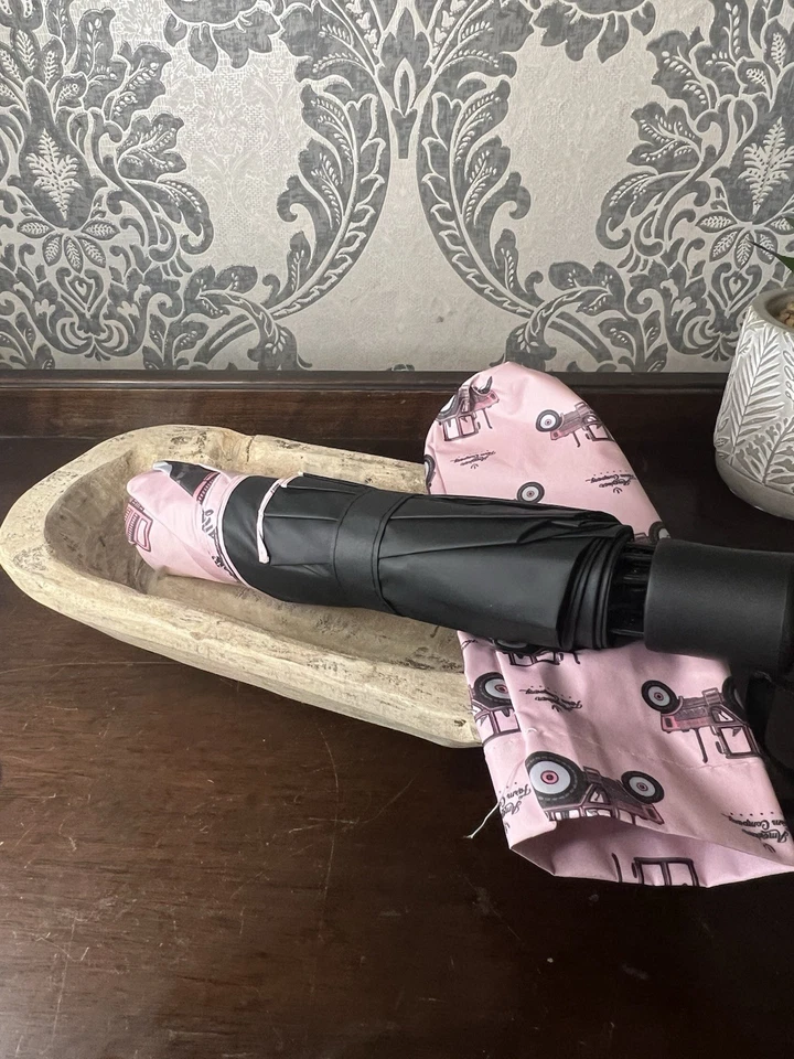 Paraguas tractor rosa American Farm Company Country Farm Life regalo - NUEVO Foto 1 de 4