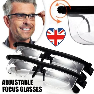 MARKENLOS Variable Fokus-Fernlesebrille – Einstellbar für Fern & Lesen