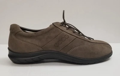 Ecco Sky Tie Lace Up Flat Women's 39 US 8 Brown Suede Oxford Casual Shoe - Image 1 of 4