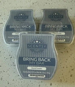 Barra de cera 3 Scentsy World Traveler aroma descontinuada retirada traer de vuelta mi barra Lo - Imagen 1 de 3