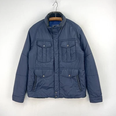 Barbour White Mountaineering Vela Jacket Mens Large Blue Utility Padded Quilted - Image 1 of 4