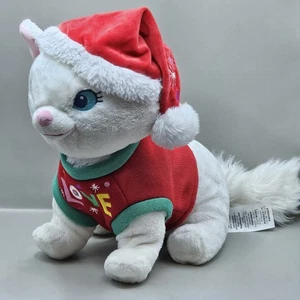 Aristocat Marie 11" Plush Disney Store Santa Kitty Christmas Cat Stuffed Animal - Picture 1 of 9