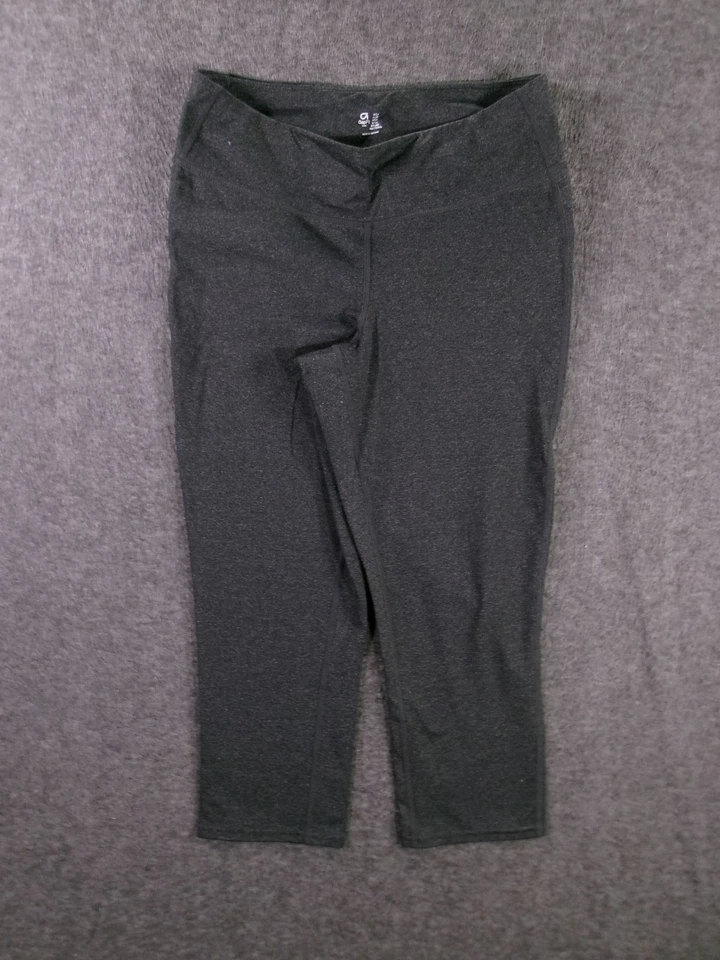 GapFit Capri Womens Large Charcoal Grey Cropped Stretch Active Capris High Waist - Image 1 of 4