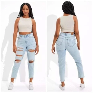 AMERICAN EAGLE Distressed Highest Rise Mom Jeans - Picture 1 of 5
