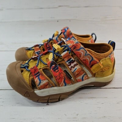 Keen 凉鞋 儿童 青少年 尺码 1 橙色去皮 黄色 Newport H2 鞋 户外 徒步旅行 — 第 1/4 张图片