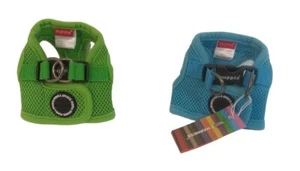 Puppia Harness Dog Soft Vest Size XS Blue Green Set Of 2 Double Hooks PAHA AH305 - Picture 1 of 10
