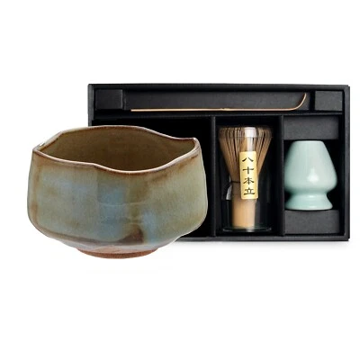 Matcha Schale Set UMI aus Japan in Geschenkbox Porzellan Matchaschale Ø 11 - Bild 1 von 4