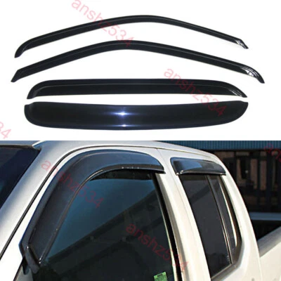 4pcs Window Visors For C10 C/K Crew Cab 4 Full Doors Sun/Rain Guard Vent Shade Foto 1 de 4