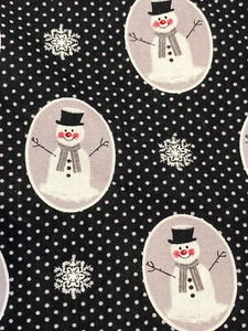 Tafford Women's Nurse Scrub Top Snowman Print  100% Cotton - Picture 1 of 10