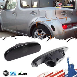 Black Rear Bumper Side Marker Reflector Lamps Housings Set For 09-14 NISSAN CUBE - Foto 1 di 8