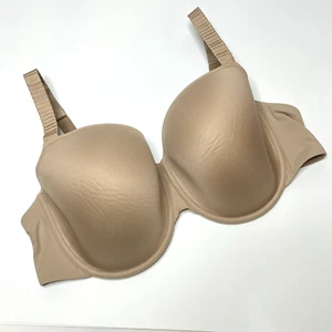 T-shirt classica ThirdLove 46C 24/7 reggiseno ferretto copertura completa marrone beige nudo - Foto 1 di 8