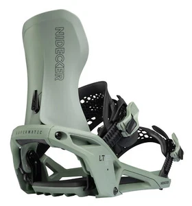 2026 Nidecker LT SuperMatic Drop In Snowboard Bindings Olive Large (8.0-10.5) - Picture 1 of 2