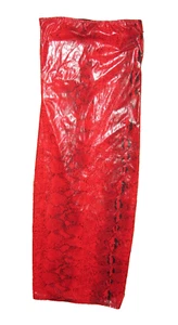 P/O PrettyLittleThing Red Snakeskin Faux Leather Tube Dress Size 4 US: Excellent - Picture 1 of 6