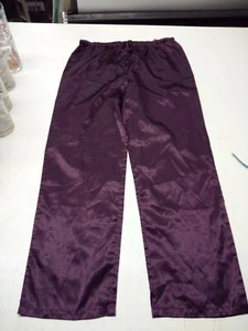VTG VALERIE STEVENS 2 Piece Purple Satin PJ Lounge Set SZ Small - Picture 1 of 6