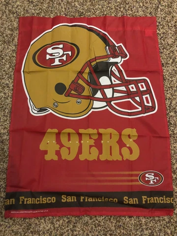 SAN FRANCISCO 49ers 27X37 garden pole flag superior quality GENUINE NFL Lic us Cover