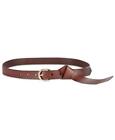 INC INTERNATIONAL CONCEPTS Brown BELT 1" Wide Knotted Metal Buckle NWT SZ M