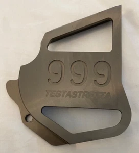 DUCATI TESTASTRETTA 999 CNC MACHINED ENGRAVED ANODISED GREY FRONT SPROCKET COVER - Picture 1 of 3