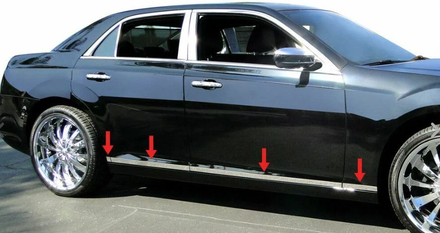 Jaguar XJ8 XJ-8 2002-2007 Std carrocería moldura lateral panel basculante 2,5" 8 piezas Foto 1 de 1