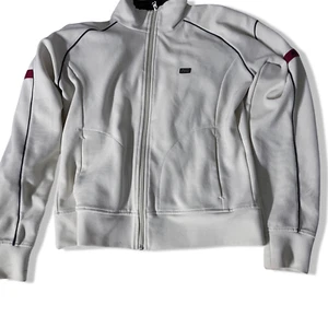 Vintage Asics Trademark medium cream full zip up high neck jacket| SKU 3511 - Picture 1 of 7