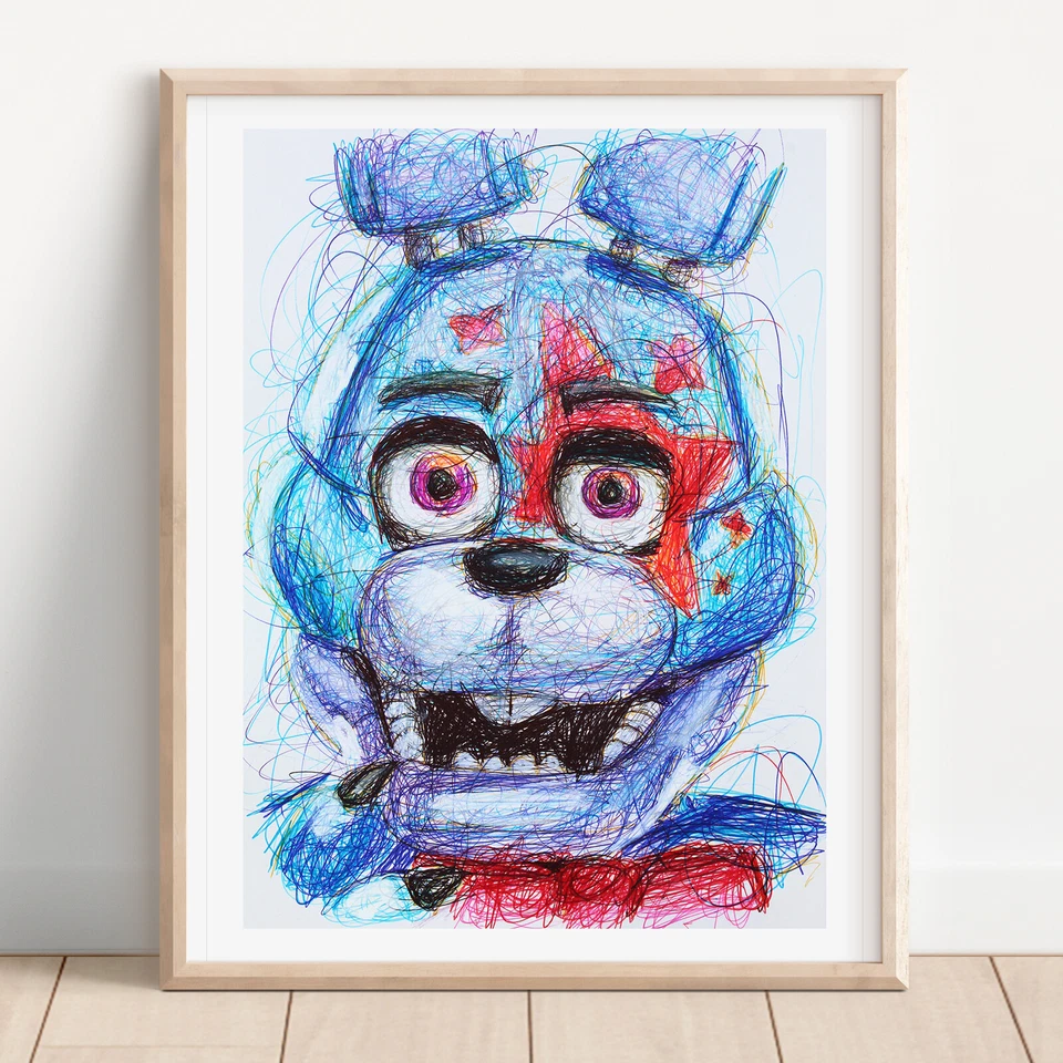 Impresión de bolígrafo Glamrock Bonnie, Five Nights at Freddy's Security Breach Art Foto 1 de 3
