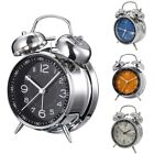 Non Ticking Metal Alarm Clock Double Bells Nightstand Decor 16 5x11 5cm