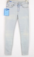 ACNE STUDIOS Climb W25/L34 Women Jeans Cotton Stretch Light Blue Slim Fit Denim