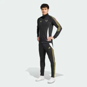 Adidas Originals MESSI Soccer Black & Gold Full Tracksuit Set - Picture 1 of 10
