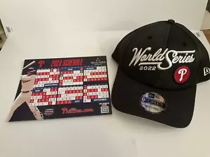 CAPPELLO PHILLIES 2024 MAGNETE SCHEDULE & 2022 LEAGUE CHAMPS WORLD SERIES NEW ERA SGA - Foto 1 di 2