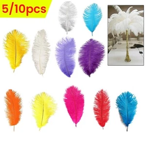 5-10pcs Large Ostrich Feathers 35cm-40cm Plume Craft Wedding Party Decorations - Picture 1 of 95