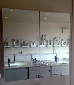 750mm Pencil Edge Shaving Cabinet with 2 Mirror Doors - Picture 1 of 4