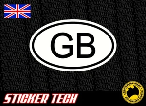 GREAT BRITAIN UK COUNTRY CODE GB OVAL STICKER DECAL SUITS MINI LANDROVER JAGUAR - Picture 1 of 1