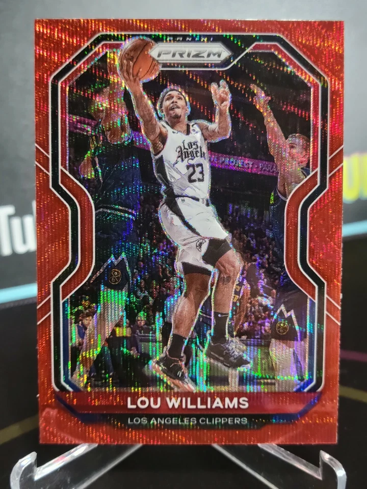 2020 Panini Prizm Basketball Lou Williams Red Wave Los Angeles Clippers - Image 1 of 2